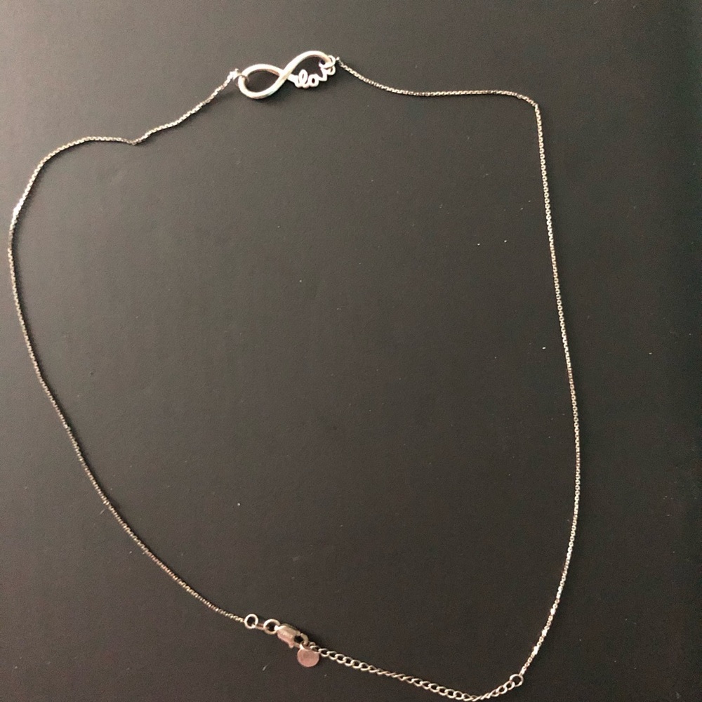 Sterling Silver Infinity Love Necklace